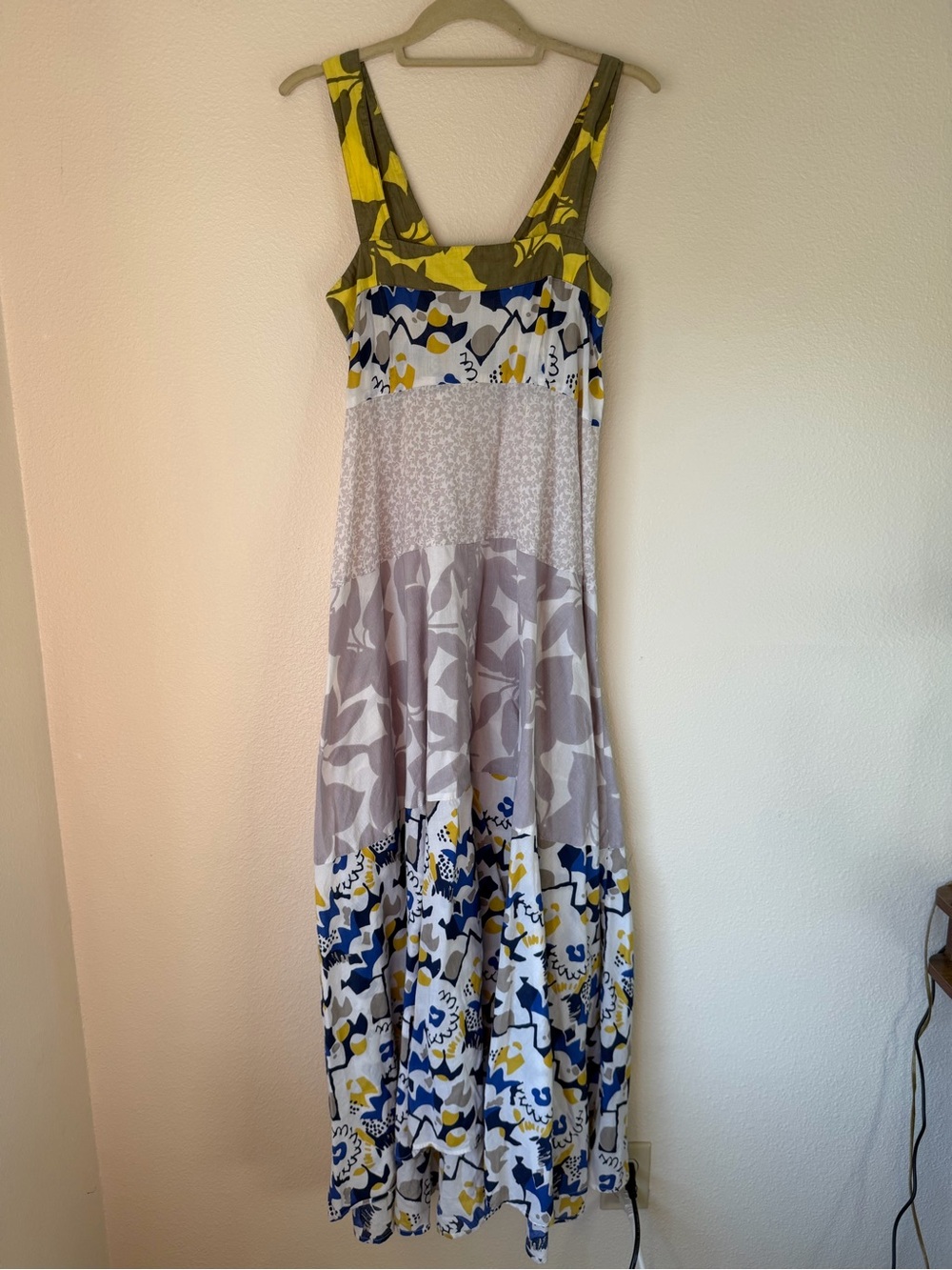 French Connection Patchwork Cotton Maxi Dress, Size 6